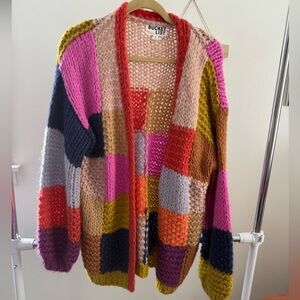 Inspo- Harry Styles patchwork cardigan